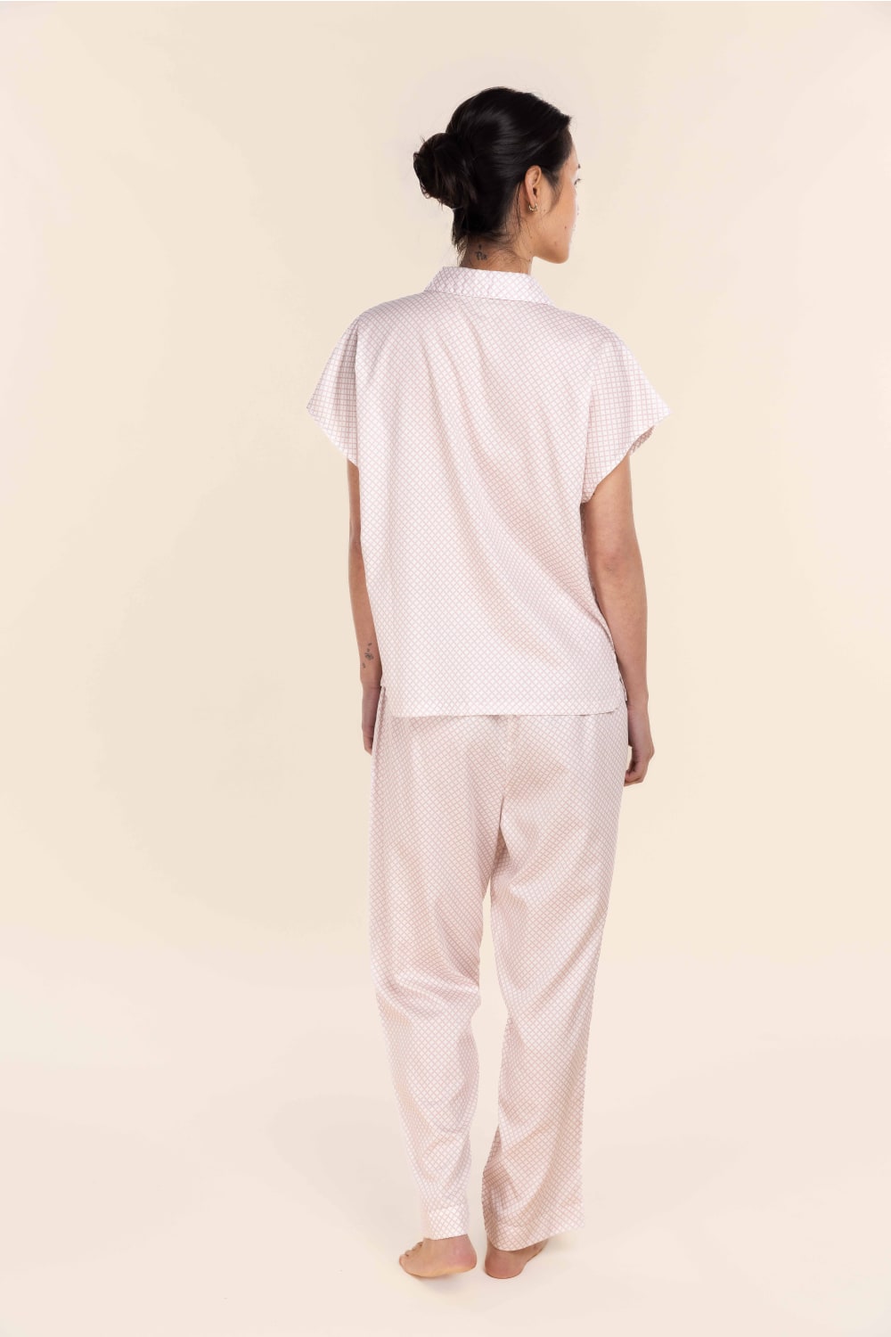 Marlie Diamond Print Cotton Long PJ Set