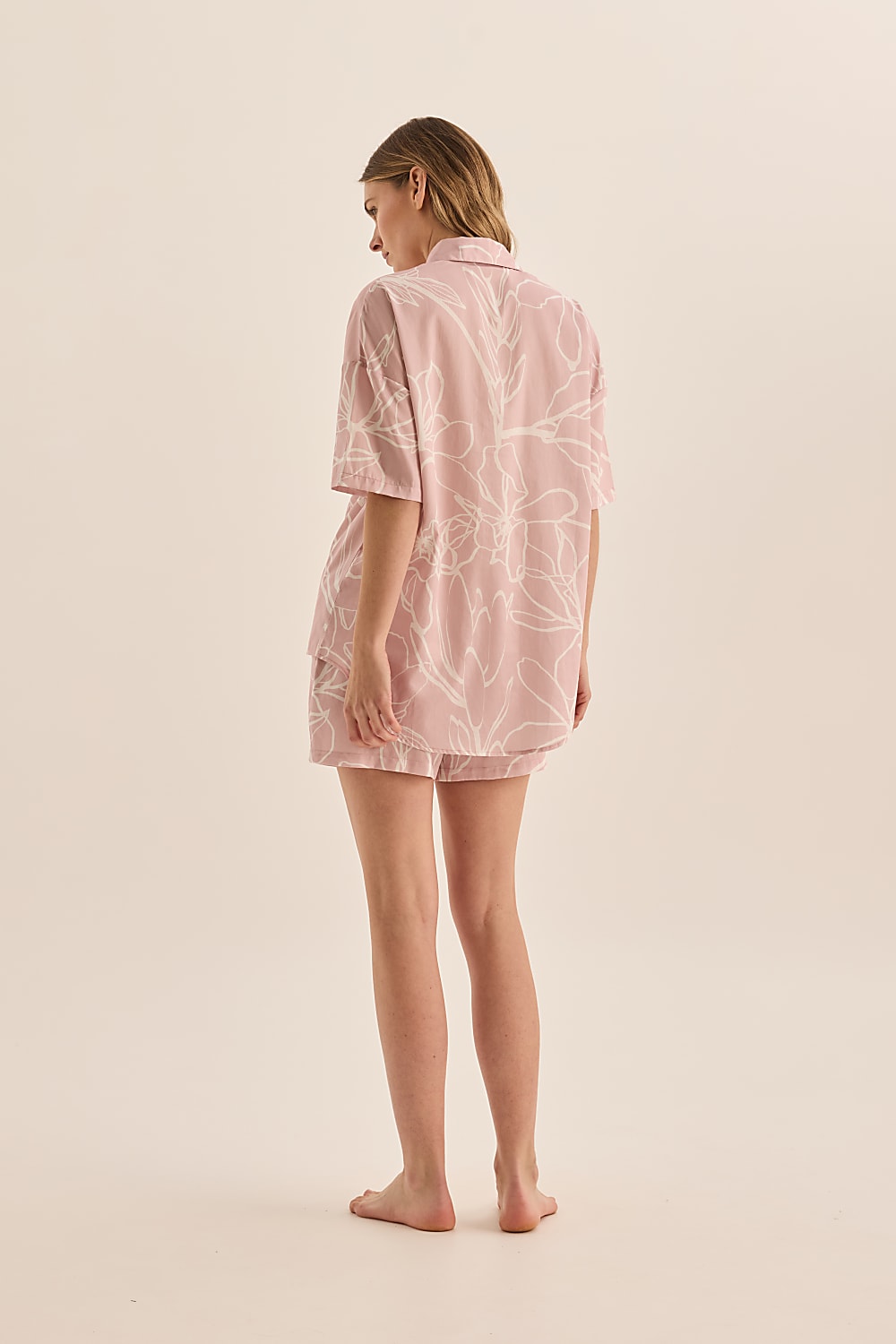 Milana Pink Cotton Floral PJ
