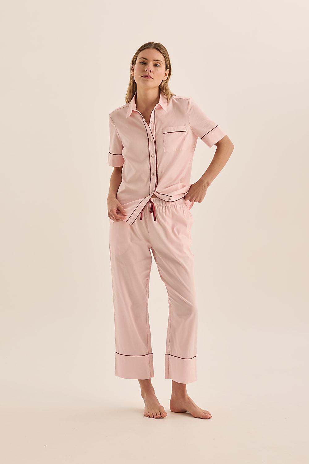 Molly Pink Double Piping Pyjama Set