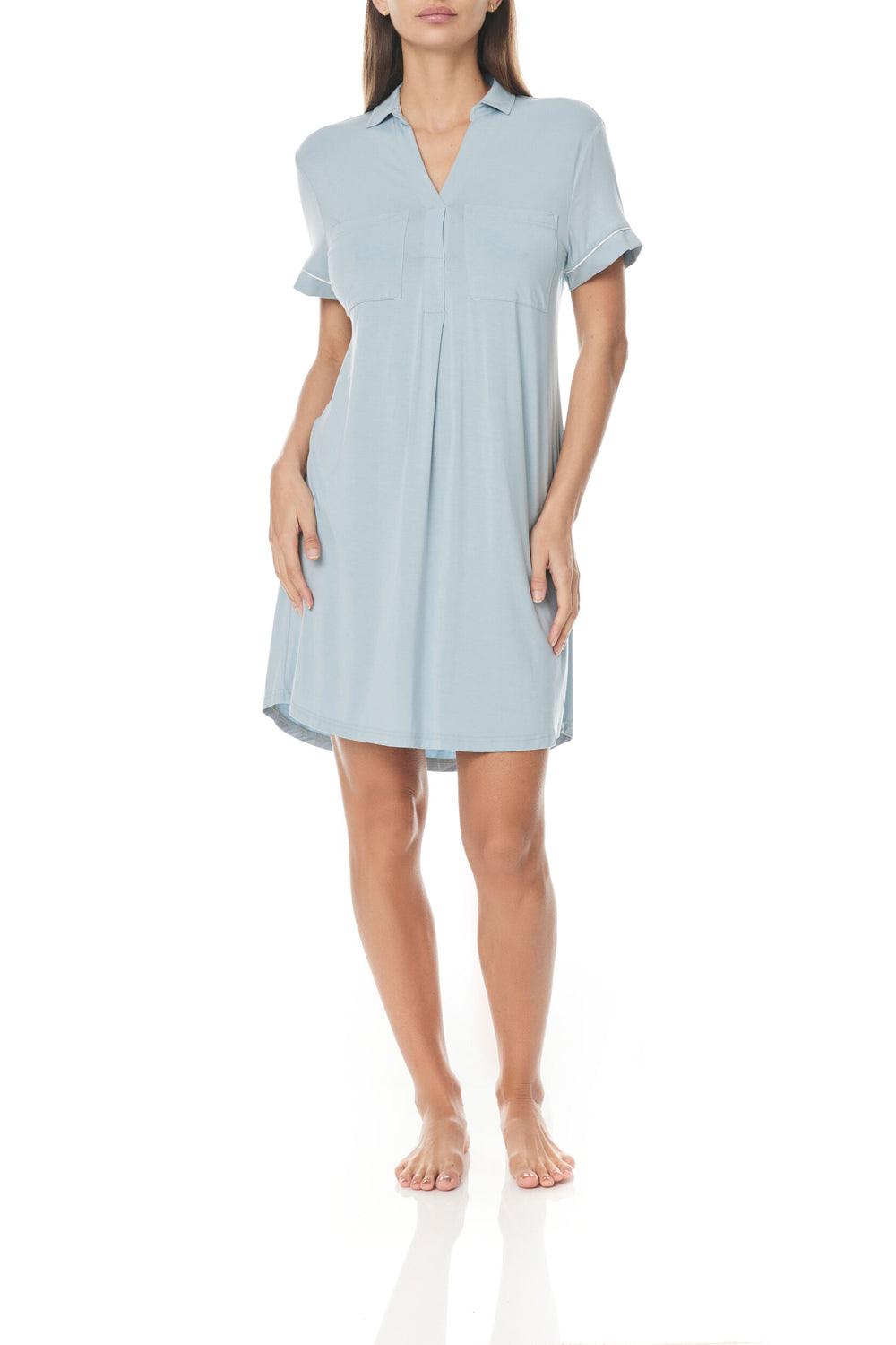 Norah Blue Haze Modal Tee Nightie