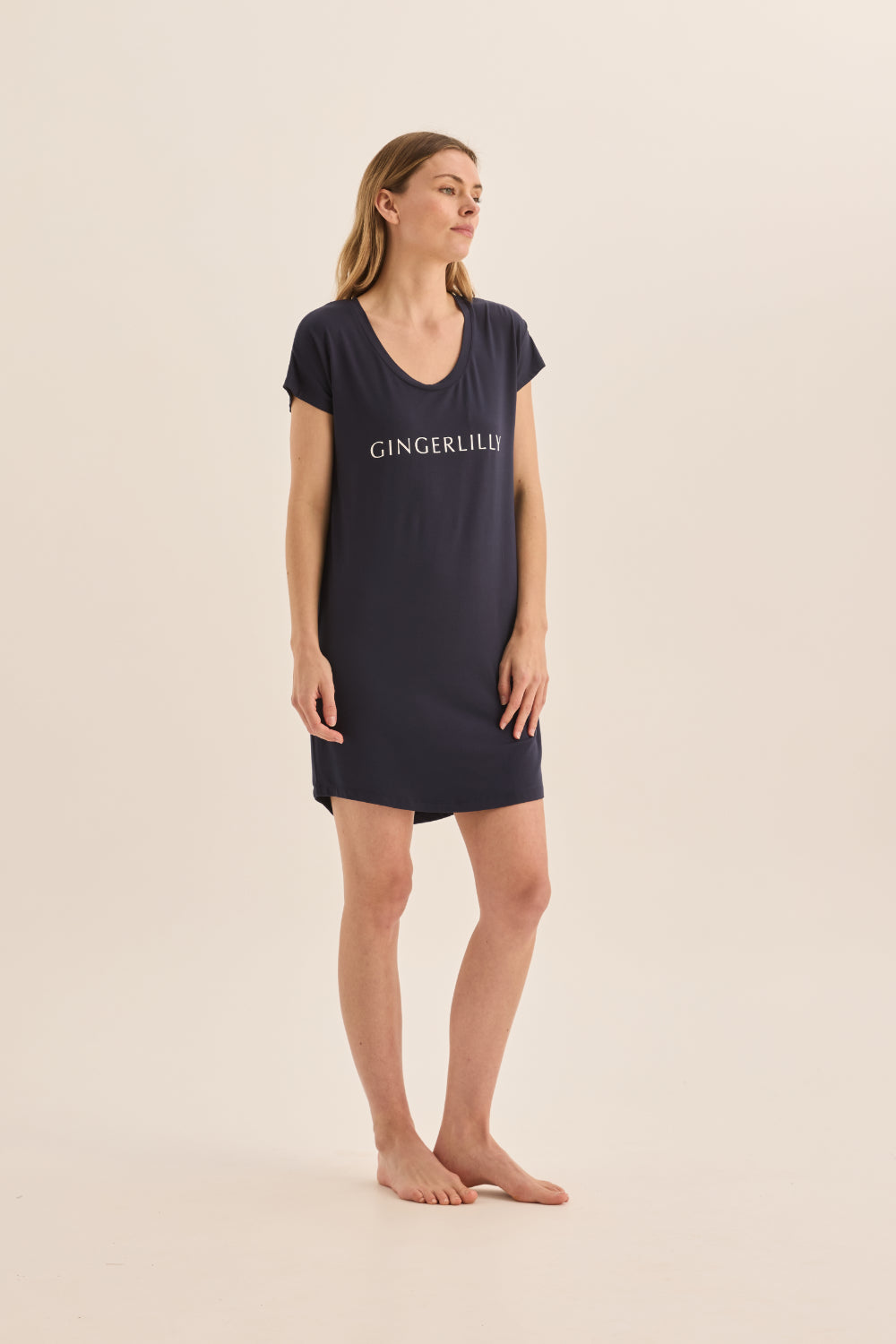 Nova Navy Bamboo Tee Nightie