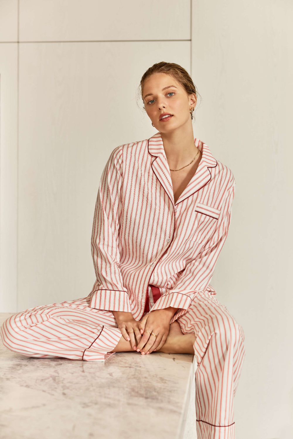 Octavia Cotton Stripe PJ set