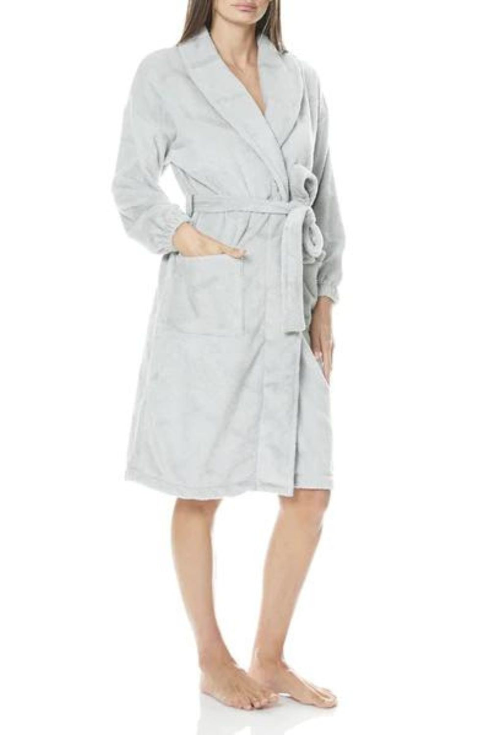 Reece Grey Fluffy Robe