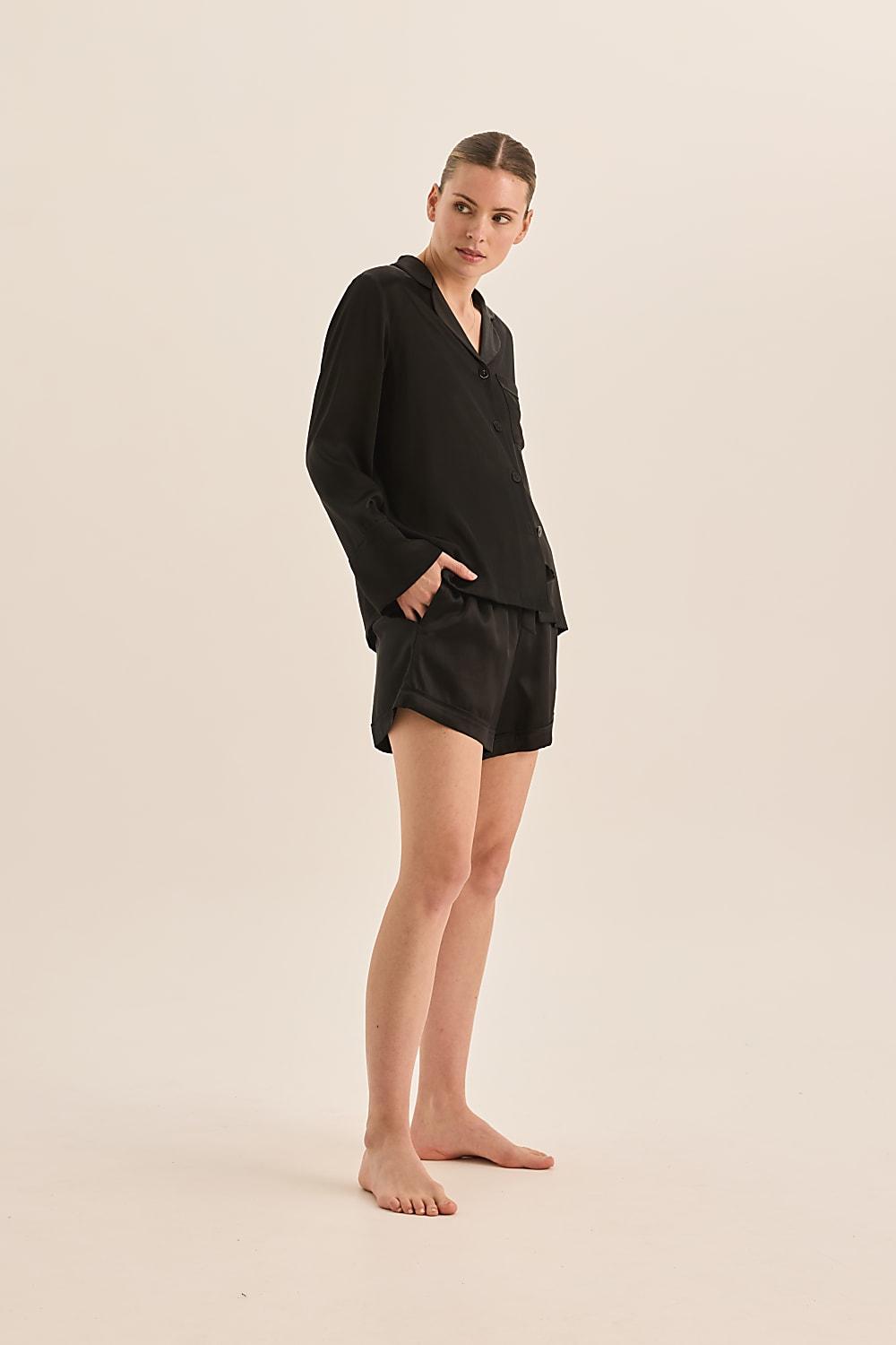 Sapphire Black Pure Silk PJ Set