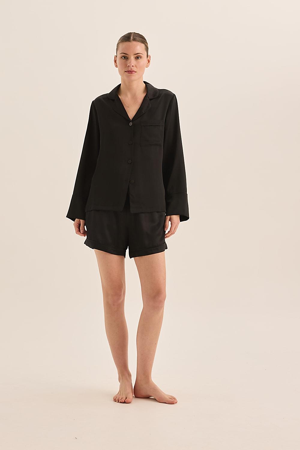 Sapphire Black Pure Silk PJ Set