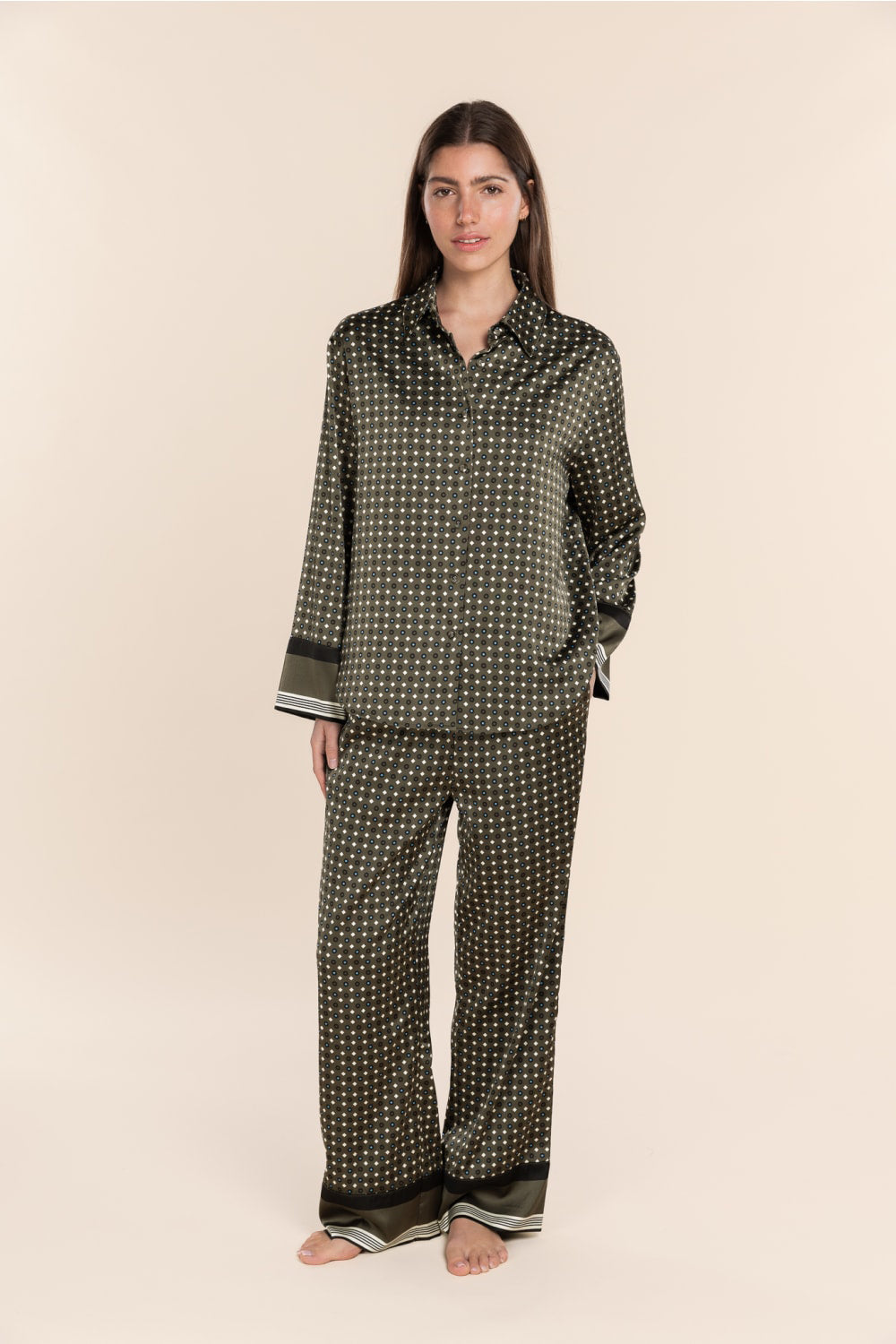 Scarlett Printed Silky Satin PJ Set