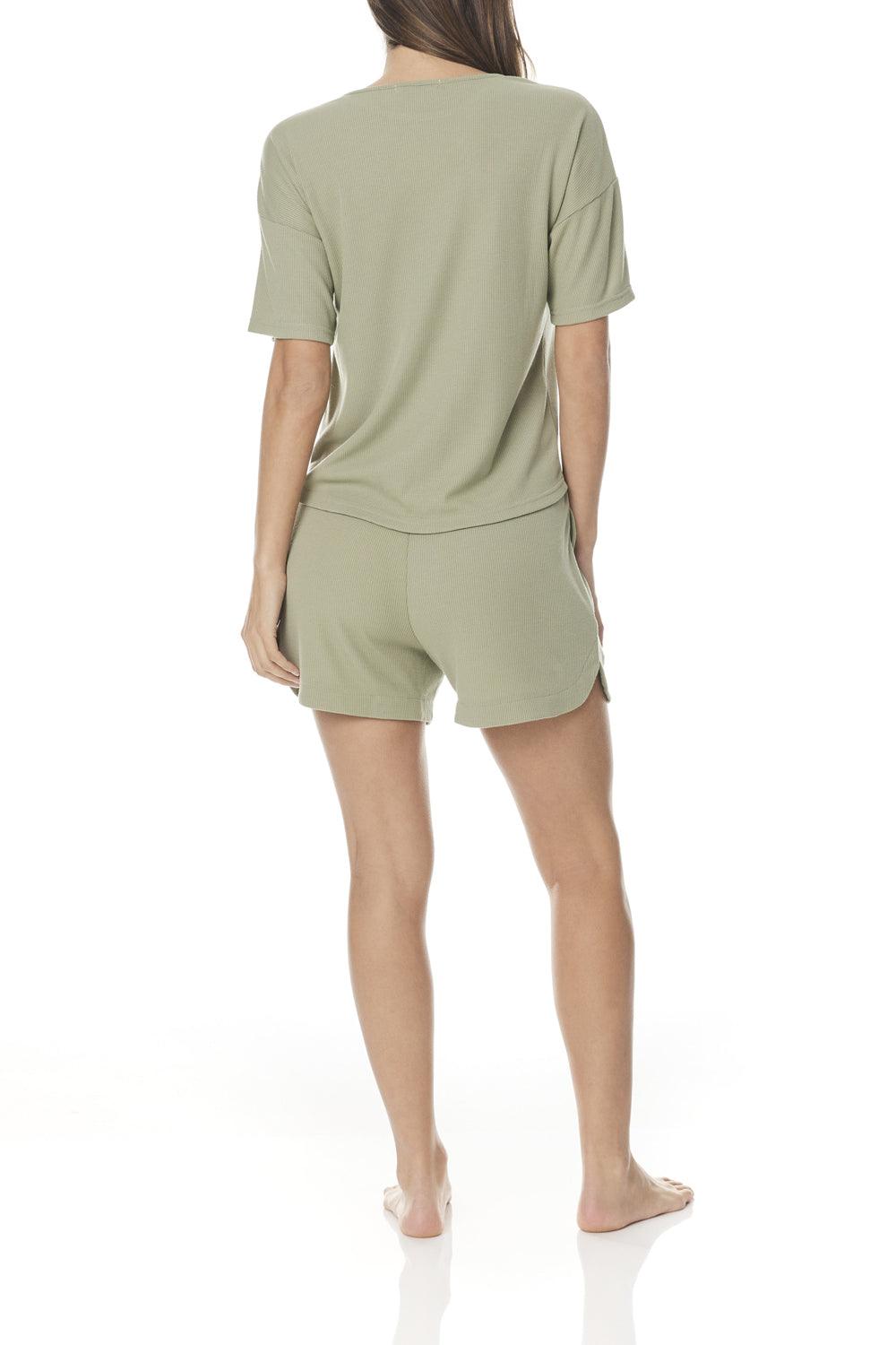 Singrid Sage Waffle Short Set