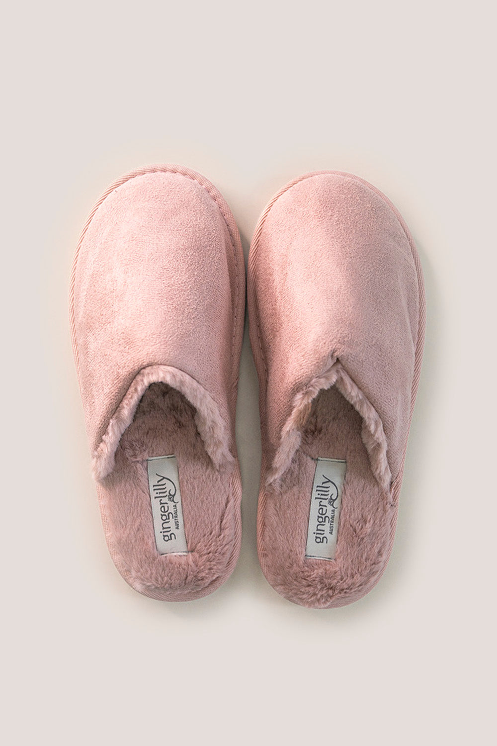 St Moritz Mock Suede Slipper Pink