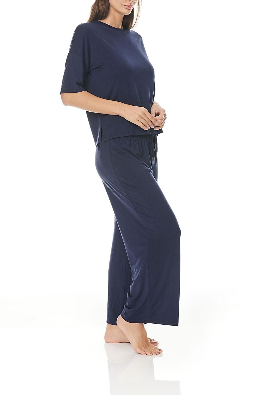 Taylor Navy Wide Leg Modal PJ