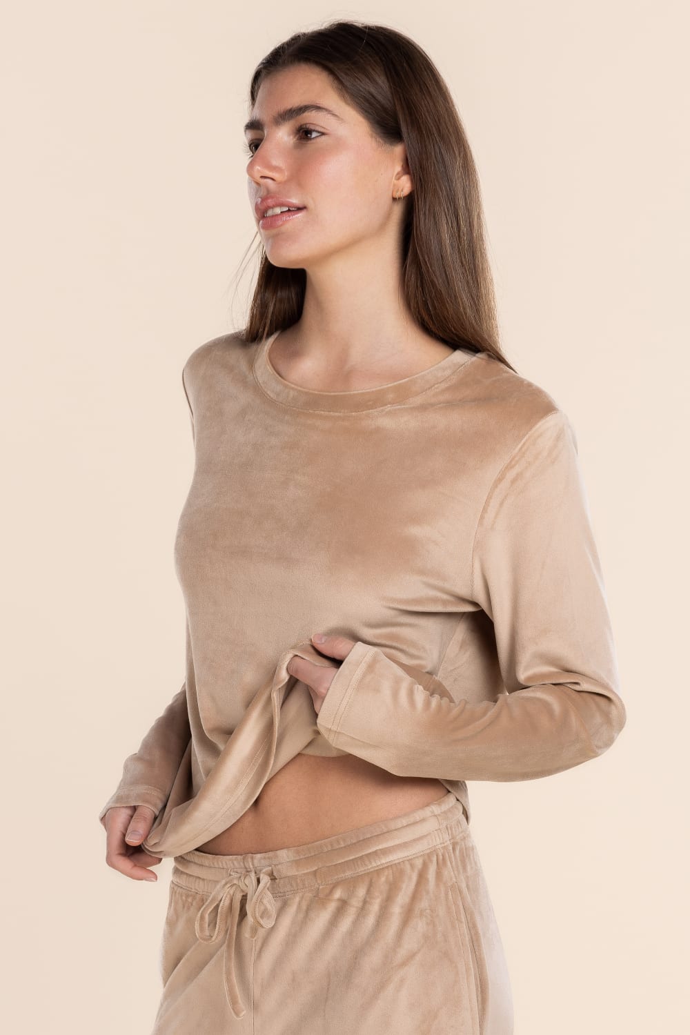 Thea Velour Long Lounge Set