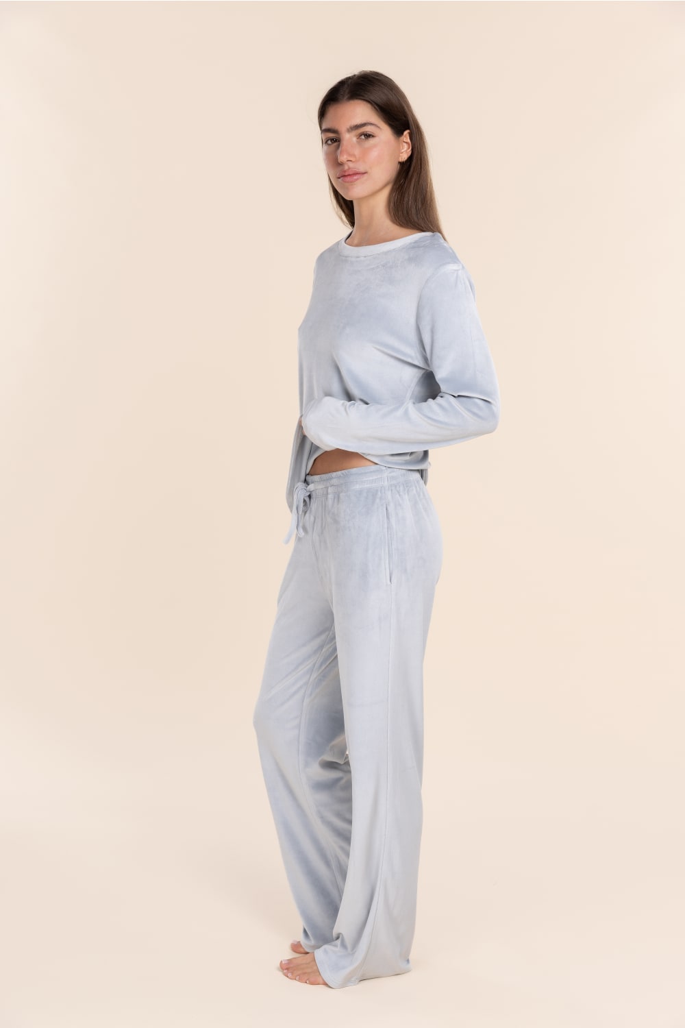 Thea Velour Long Lounge Set