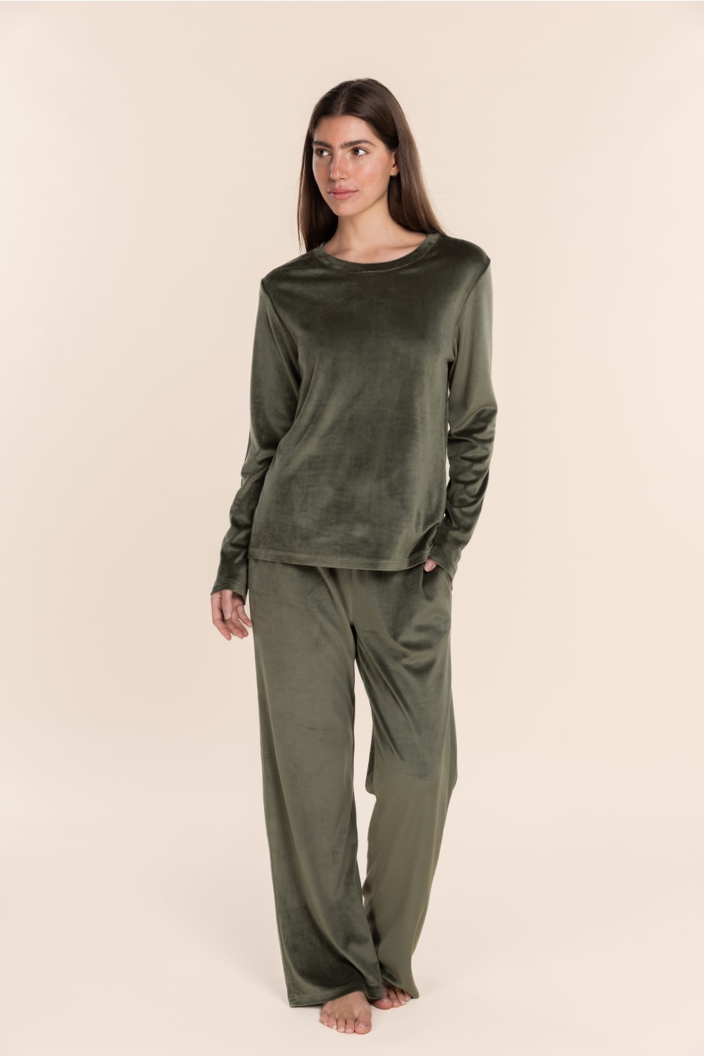 Thea Velour Long Lounge Set