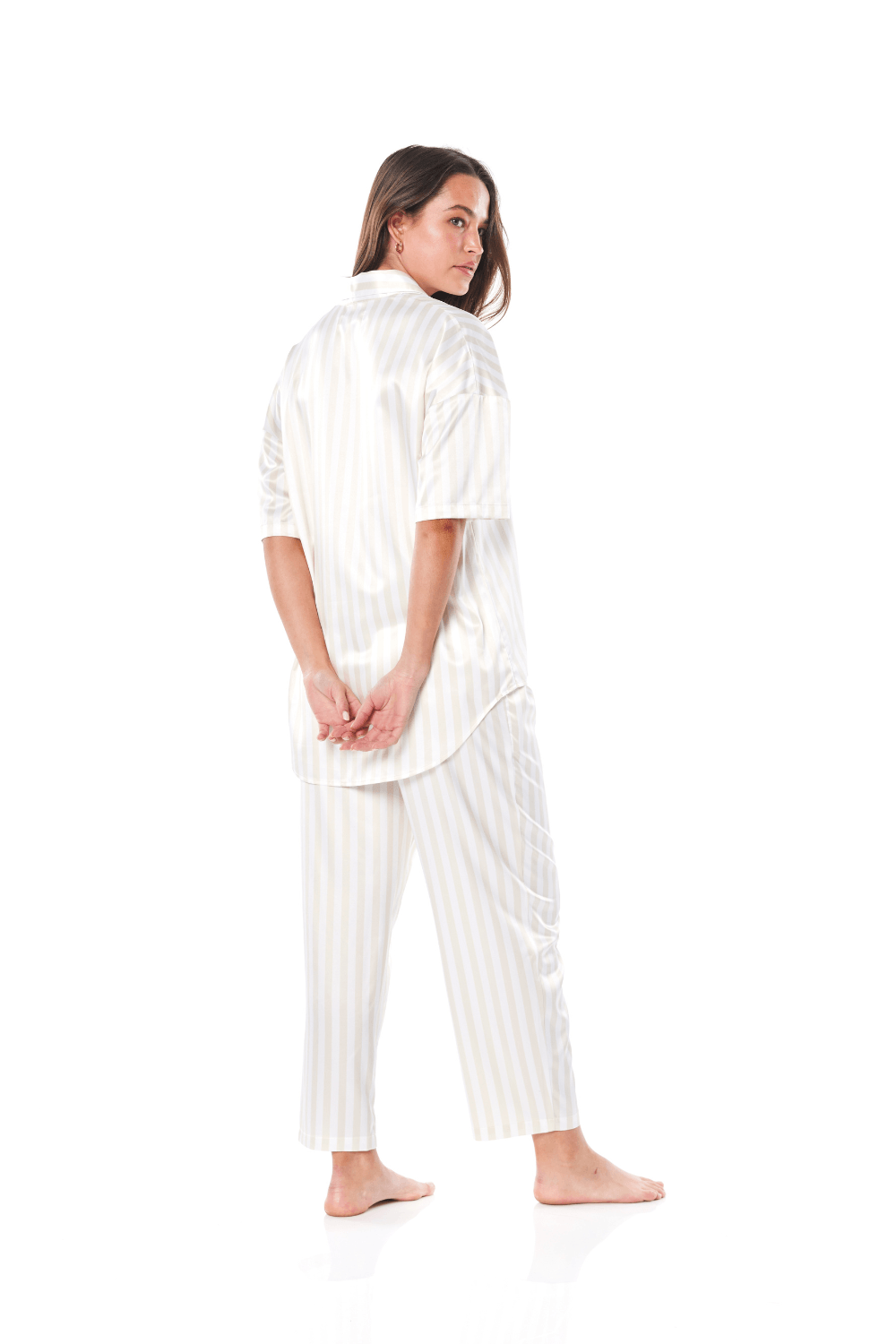 Ursula Ivory Cream Stripe PJ