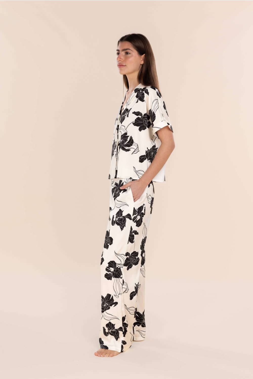 Wren Recycled Silky Satin Floral PJ