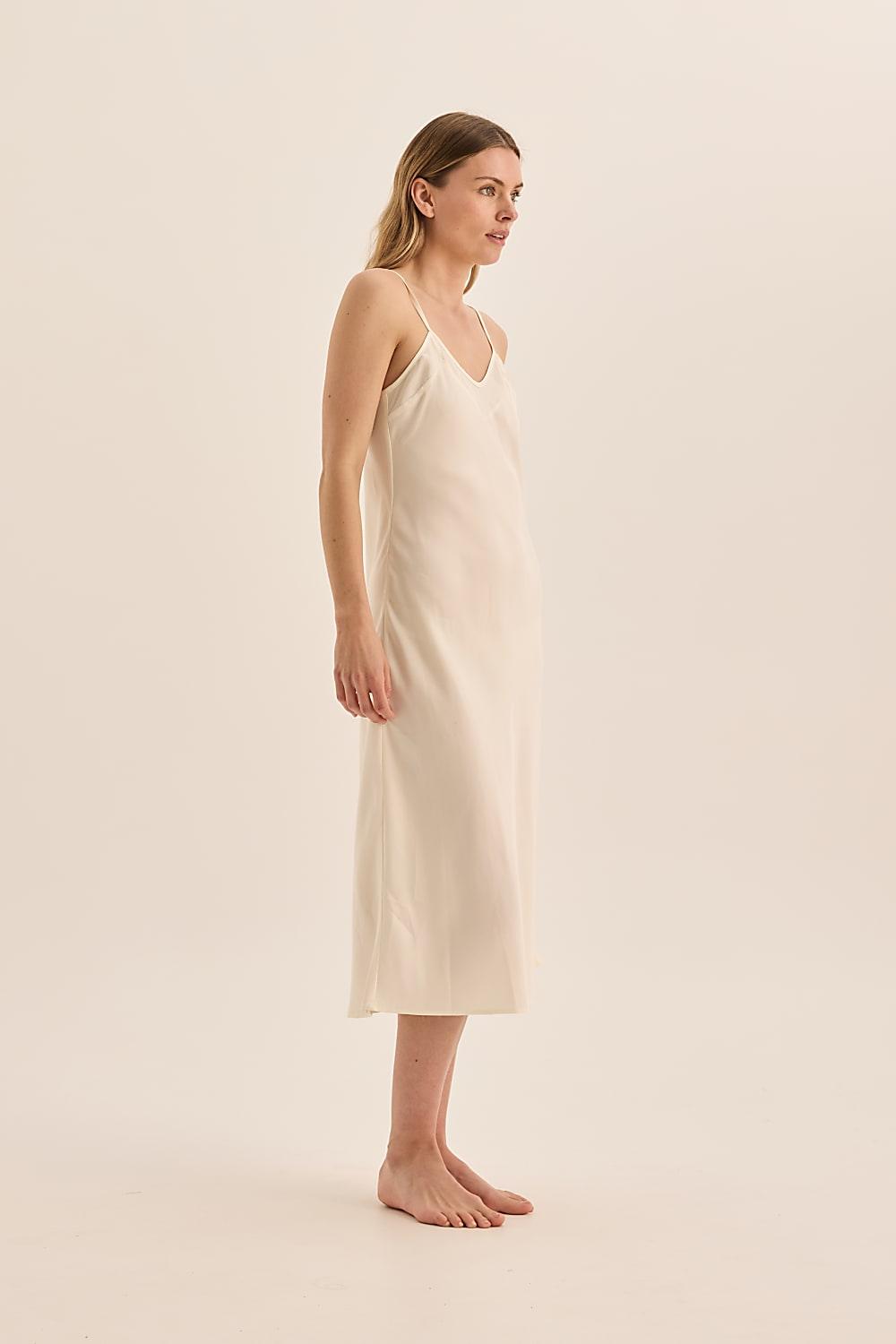 Yana Satin Ivory Slip Dress